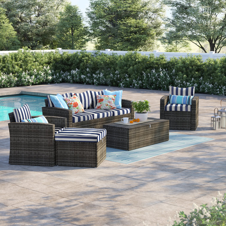 Sol 72 Outdoor™ Arlington Wicker/Rattan 6 Person Seating Group with